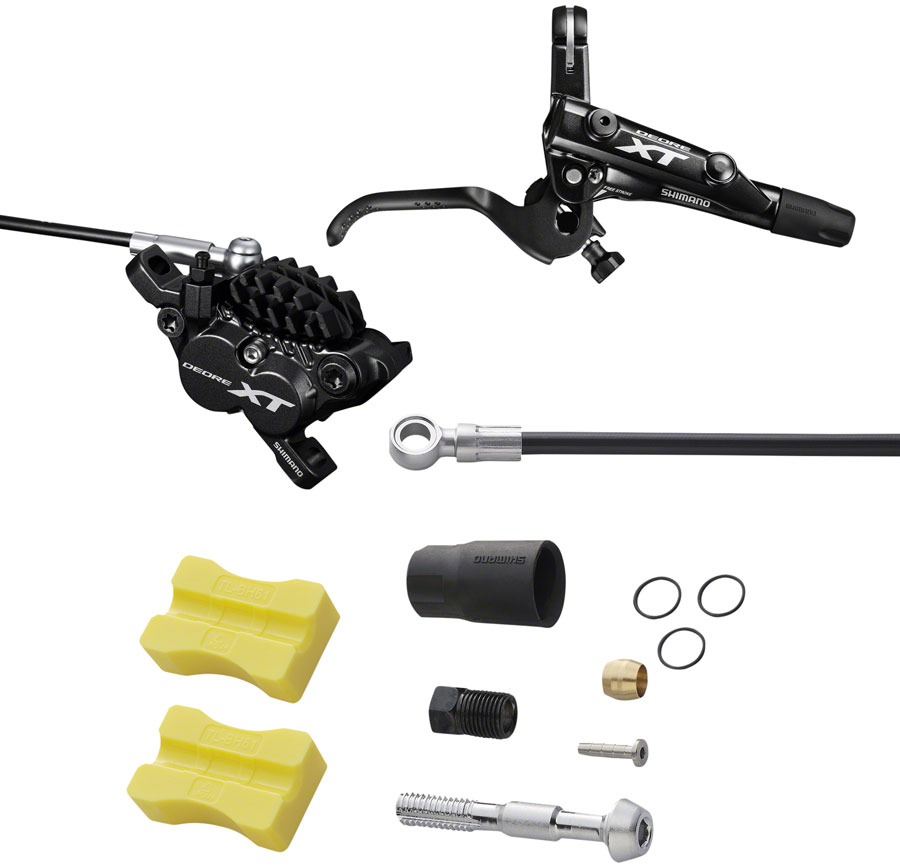 Shimano XT Disc Rear BLM8000 Lever BRM8020 4Piston Cal Metal Pads 1700mm Hose eBay