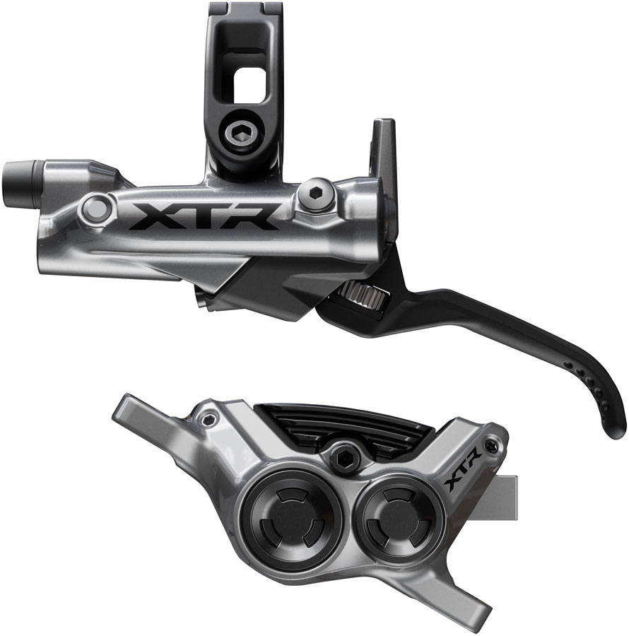 Shimano XTR M9220 Enduro Disc Brake and Lever - Left/Front  Post Mount  4-Piston Caliper  SM-BH90-SBM Hose  Finned Metal