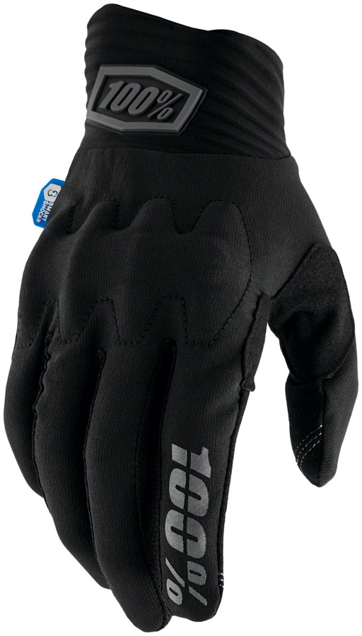 100% Cognito Smart Shock Gloves - Black  Full Finger  Medium