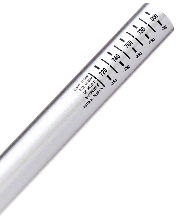 ProTaper A50 Lenker - 810 mm, 50 mm Rise, 31,8 mm, Aluminium, silber poliert - Bild 2 von 5