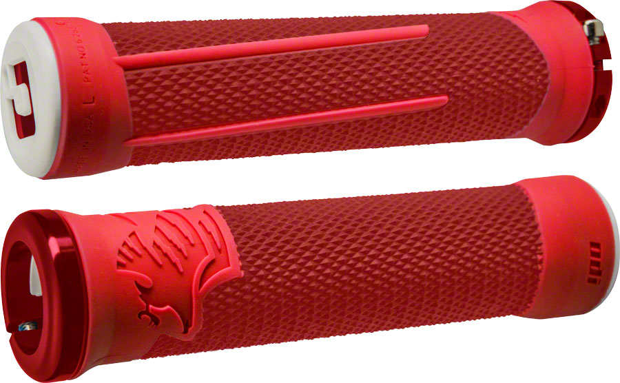 ODI AG2 Grips - Red/Fire  Lock-On