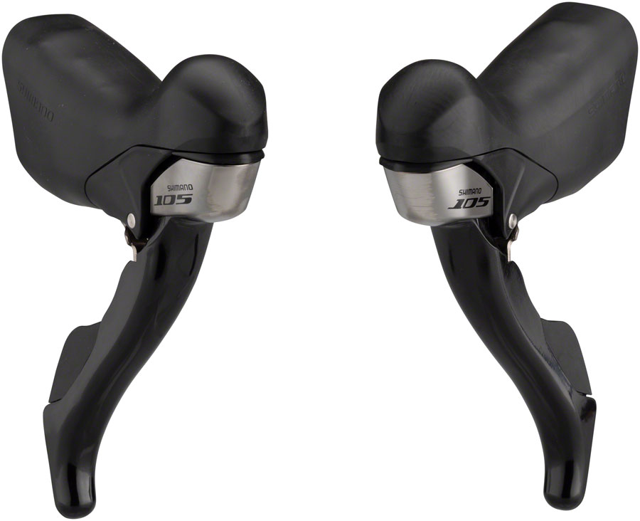 Shimano 105 St 5700 10 Speed Double Sti Lever Set Black Ebay