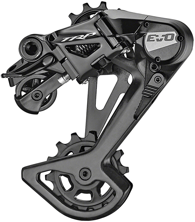 TRP RD-M9050-L EVO12 Rear Derailleur - 12-Speed  Long Cage  52t Max  Clutched  Carbon Outer Cage  Black/Silver