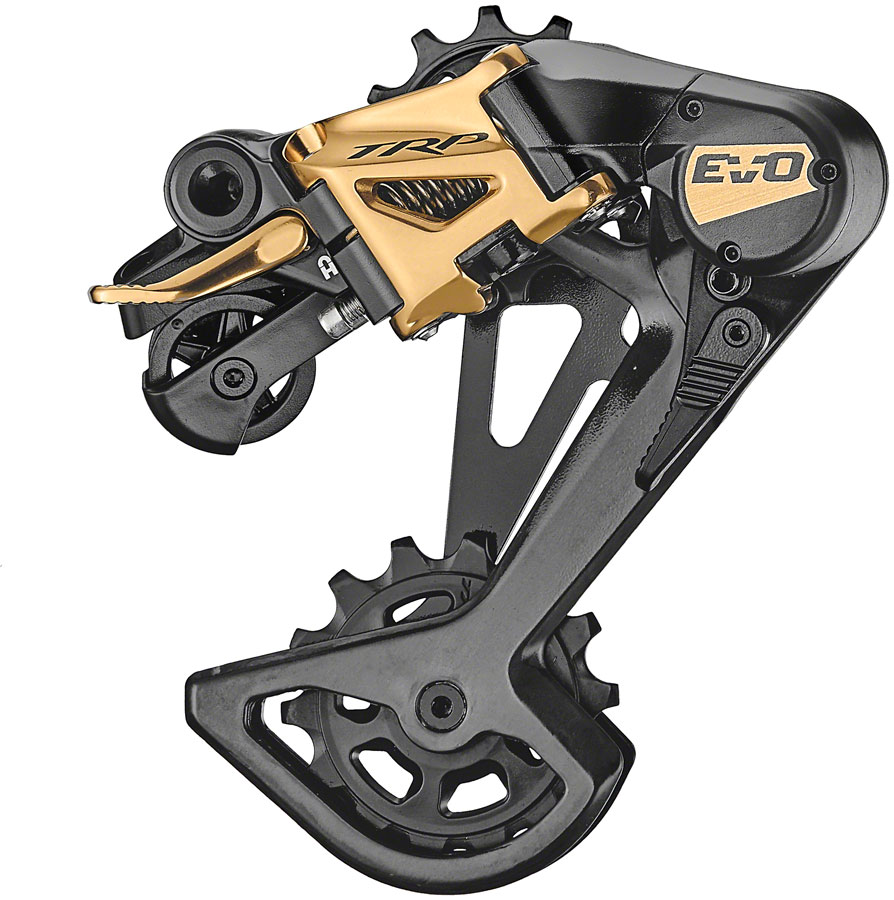 TRP RD-M9050-L EVO12 Rear Derailleur - 12-Speed  Long Cage  52t Max  Clutched  Carbon Outer Cage  Black/Gold