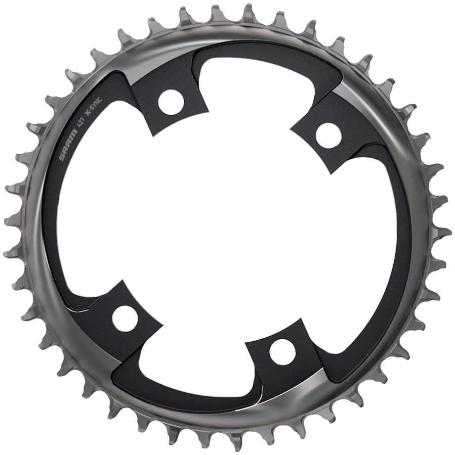 SRAM 40 Tooth 107mm BCD x 4-Bolt 1x12-Speed X-Sync Chainring Polar Gray ...