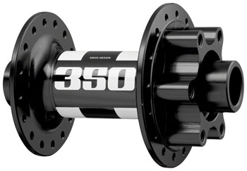 32h 6-Bolt Disc 15 x 110mm Black//White DT Swiss 350 Front Hub