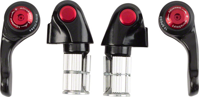 Shimano 10-Speed Road microSHIFT Down Tube Shifter Set Double//Triple