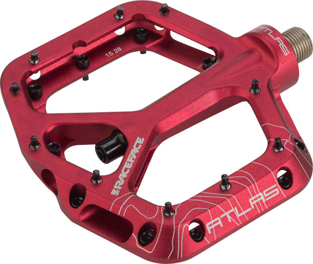 Bikeman RaceFace Atlas Pedals Platform, Aluminum, 9/16", Red
