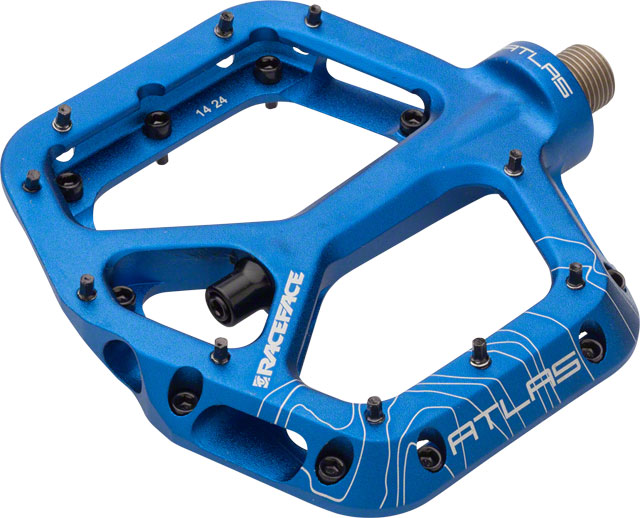 Bikeman RaceFace Atlas Pedals Platform, Aluminum, 9/16", Blue