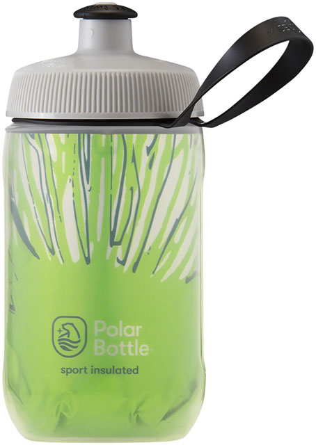 Polar Kids Insulated Bottle, 12oz, Cyber Lime Fireworks