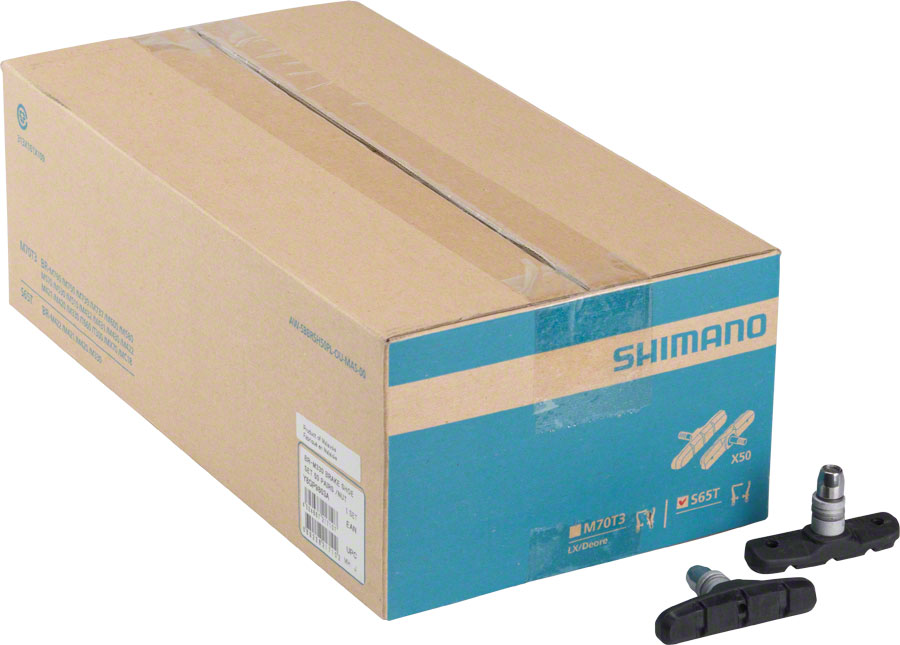 Shimano V-Brake Pads (2-Pack) - Replacement Pads For Aluminum Rims, 6mm Thread