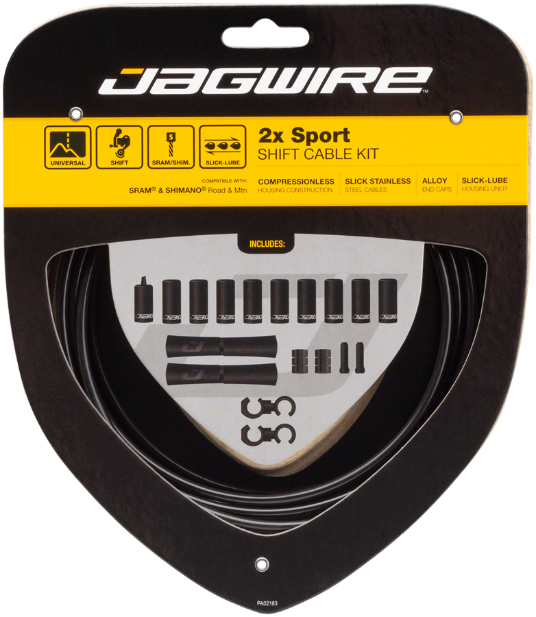 Jagwire-2x-Sport-Shift-Cable-Kit-Shift-Cable-and-Housing-Sets__Bicycle-Shift-Cable-and-Housing-Sets