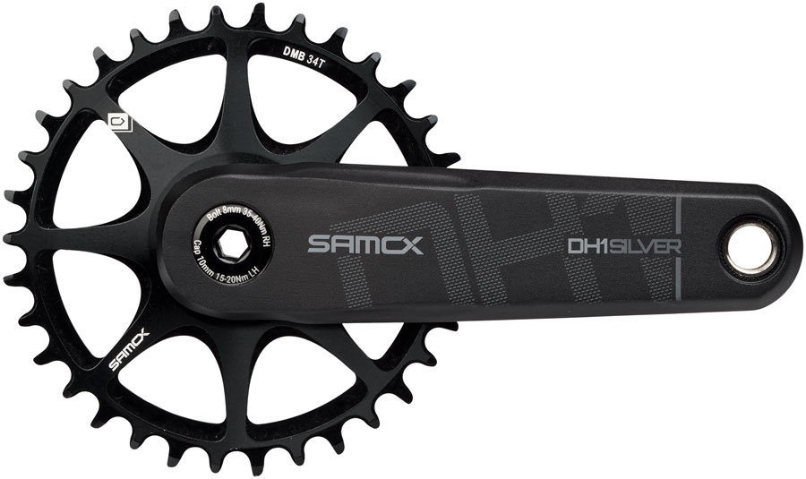 Samox Silver DH-1 Crankset - 155mm, 3-Bolt Direct Mount 34t