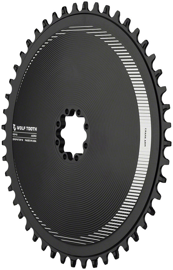 Wolf Tooth Aero Direct Mount Chainring - 50t, Direct Mount 8-Bolt, Drop-Stop B,