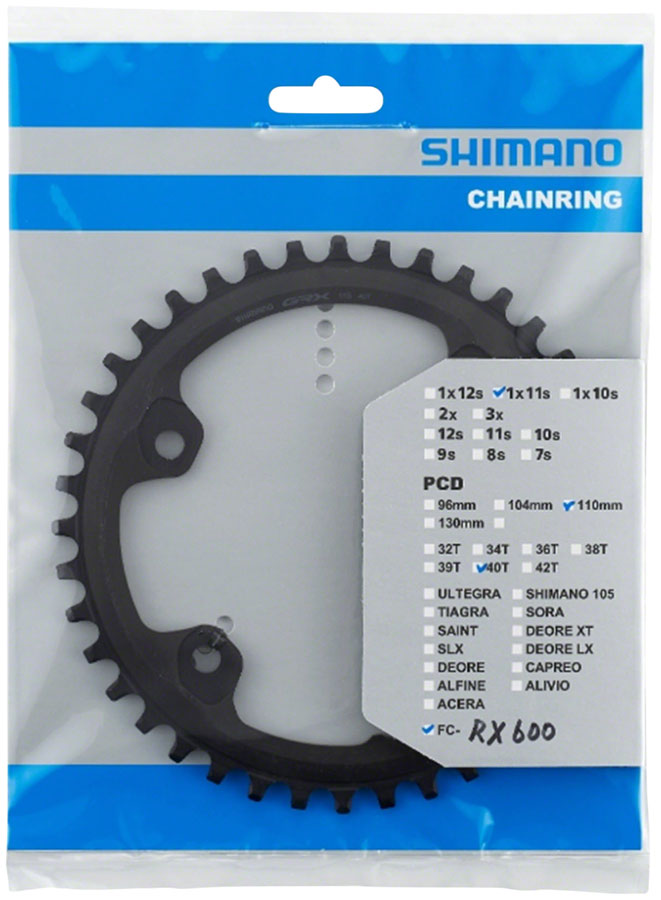 Shimano RX600-1 40t 110mm BCD Aluminum Chainring for 1x11 Gravel