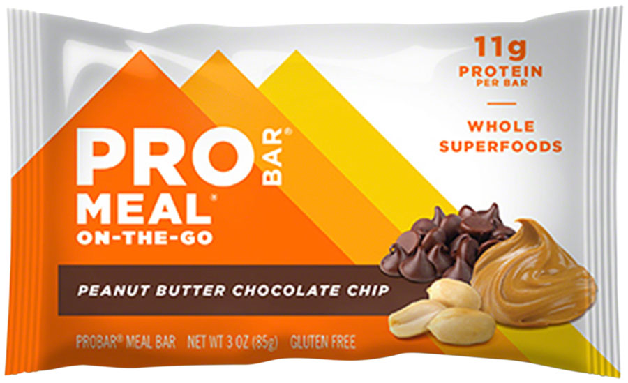 ProBar Meal Bar Erdnussbutter Chocolate Chip 12er Box Bio und 100% Vegan - Bild 1 von 3