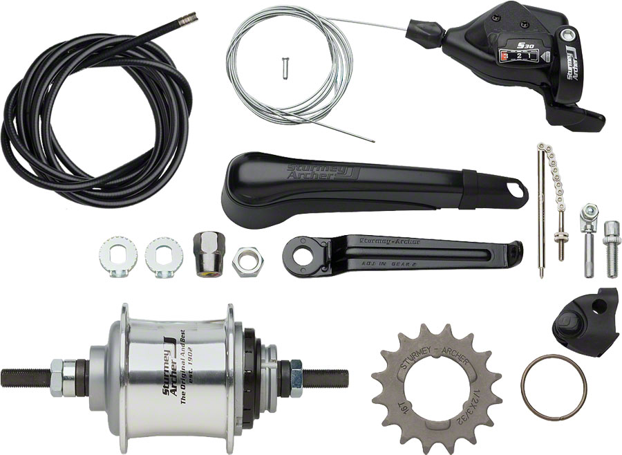 Sturmey-Archer S30 3-Speed Internally Geared Rear Hub Thru 116mm