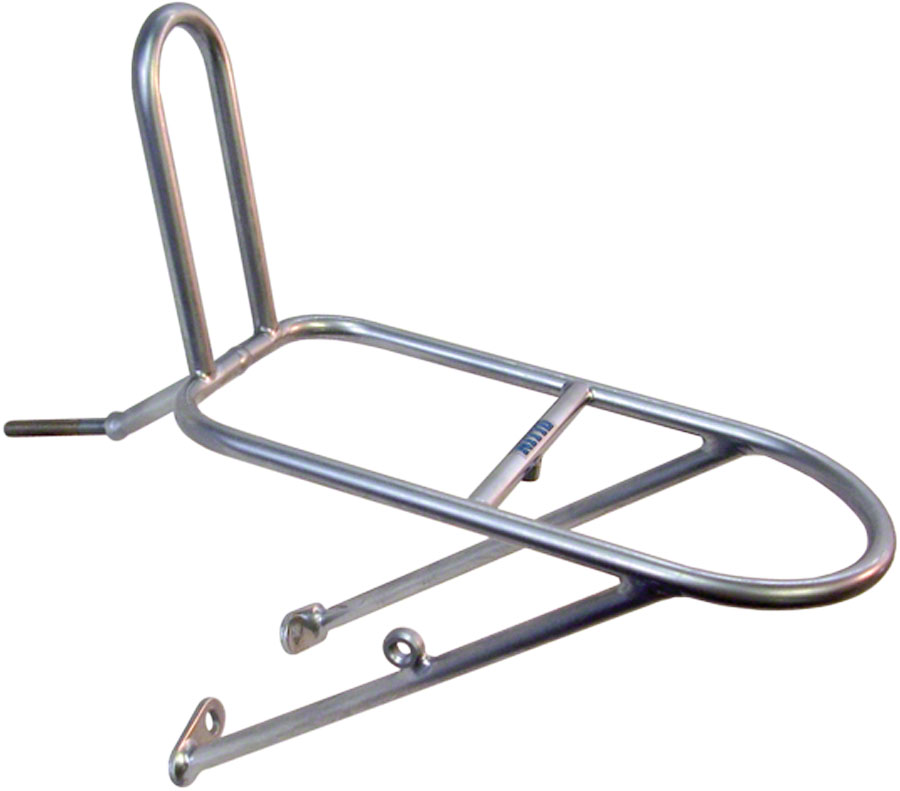 nitto m-12 フロントラック Nitto M12 Chromoly Front Bicycle Rack - Durable Silver Steel Mount