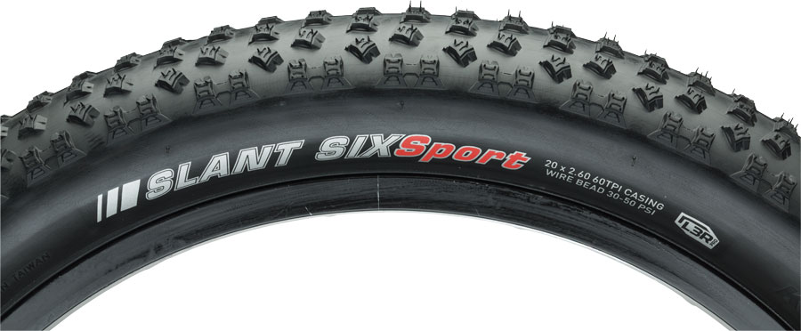 Pack of 2 Kenda Slant 6 Tire 20 x 2.6 Clincher Wire Steel Black