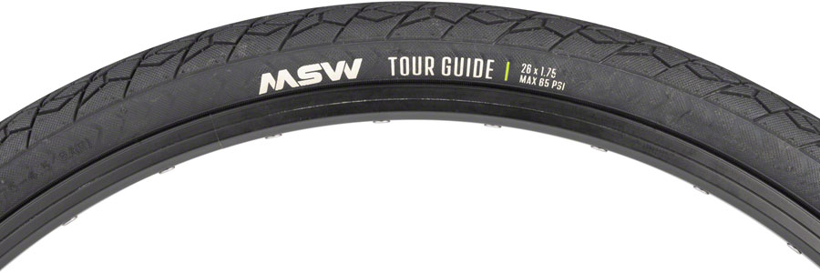 MSW Tour Guide Tire - 26 x 1.75, Black, Rigid Wire Bead, 33tpi - Picture 3 of 3