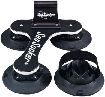 SeaSucker Talon 1-Bike Roof Rack - HUSKE QR Fork Mount and Rear Wheel Holder, Black EA Roof Rack Bike Carrier