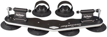 SeaSucker Mini Bomber 2-Bike Roof Rack - HUSKE QR Fork Mounts and Rear Wheel Holders, Black EA Roof Rack Bike Carrier