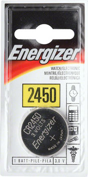 Energizer CR2450 Lithium Battery: Each EA Battery