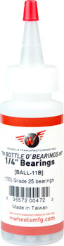 Wheels Manufacturing Grade 25 1/4" Loose Ball Bearing: Bottle of 150 EA Loose Ball Bearing