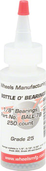Wheels Manufacturing Grade 25 1/8" Loose Ball Bearing: Bottle of 250 EA Loose Ball Bearing