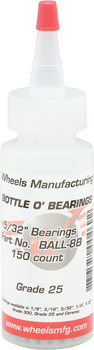 Wheels Manufacturing Grade 25 5/32" Loose Ball Bearing: Bottle of 150 EA Loose Ball Bearing