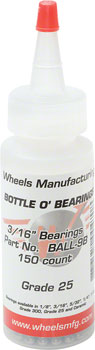 Wheels Manufacturing Grade 25 3/16" Loose Ball Bearing: Bottle of 150 EA Loose Ball Bearing