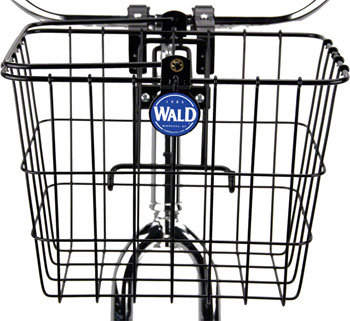 Wald 3114 Front Quick Release Basket with Bolt-On Mount: Gloss Black Gloss Black EA Baskets