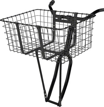 Wald 157 Front Giant Delivery Basket: Gloss Black Gloss Black EA Baskets