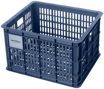 Basil Crate Basket - Medium, 29.5L, Recycled Plastic, Bluestone EA Baskets