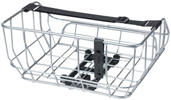 Basil Portland Rear Basket - MIK Mount, Aluminum, Silver EA Baskets