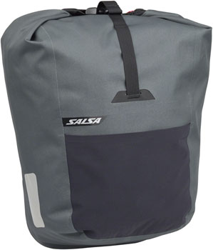 Salsa EXP Series Agave Pannier - 12.5L, Roll-Top, Gray, Each Black EA Panniers