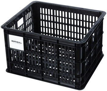Basil Bicycle Crate M, 29.5L, Recycled Synthetic, Black EA Baskets