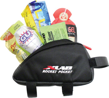 XLAB Rocket Pocket Top Tube/ Stem Bag: Black EA Top Tube/ Stem Bag