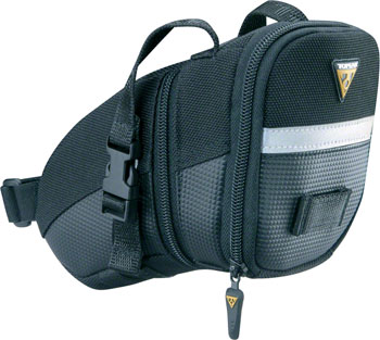 Topeak Aero Wedge Seat Bag - Strap-on, Medium, Black EA Seat Bag