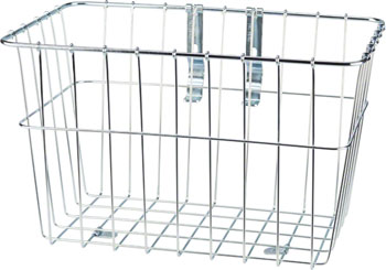 Wald 1352 Front Grocery Basket with Adjustable Legs Silver EA Baskets