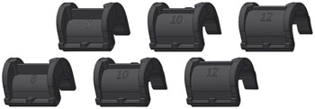 Ortlieb Rail Reducers For QL2.1/QL2 Systems: Includes 2x8mm, 2x10mm, 2x12mm (Enough for 1 Pannier) EA Bag Part