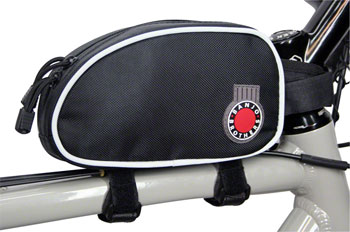 Banjo Brothers Top Tube Bag: Black, LG Black EA Top Tube/ Stem Bag