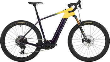 Salsa Tributary C Force X0 AXS Transmission SUS Ebike - 29", Carbon, Amethyst/Yellow, X-Small Amethyst/Yellow EA All-Road Ebike