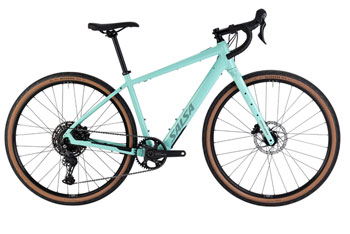 Salsa Confluence Drop Bar Cues 11 eBike - 700c, Aluminum, Spearmint Green, 49cm Spearmint Green EA All-Road Ebike