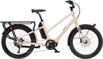 Benno Boost E Class 3 Etility Ebike - Bosch Performance Line Sport, 400Wh, Step-Through, Bone Gray, One Size Bone Gray EA Cargo Ebikes