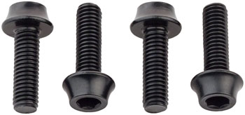 Wolf Tooth Water Bottle Cage Bolts - Set/4, Aluminum, Black EA Water Bottle Cage Hardware