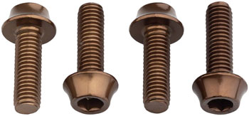 Wolf Tooth Water Bottle Cage Bolts - Set/4, Aluminum, Espresso EA Water Bottle Cage Hardware