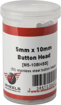 Wheels Manufacturing M5 x 10mm Button Head Cap Screw Stainless Steel Bottle/50 BOT Bolt