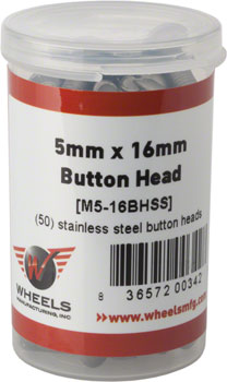 Wheels Manufacturing M5 x 16mm Button Head Cap Screw Stainless Steel Bottle/50 BOT Bolt