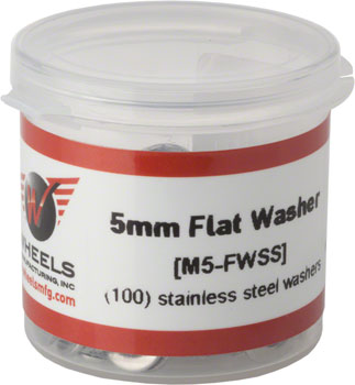 Wheels Manufacturing M5 Flat Washer Stainless Steel Bottle/100 BOT Washer